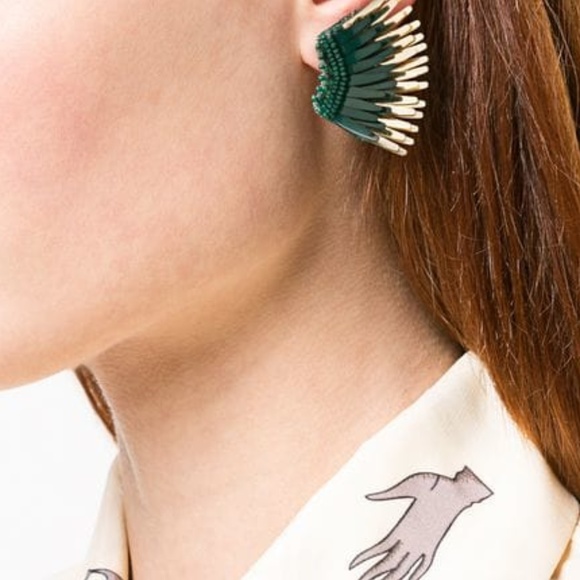 MIGNONNE GAVIGAN Mini Madeline Emerald Earrings - Picture 2 of 2